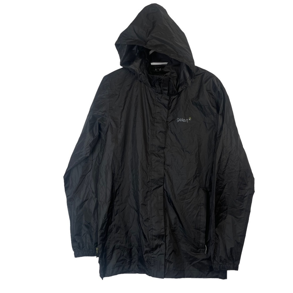 Gelert Black Hooded Lightweight Packable Waterproof Jacket Size Small